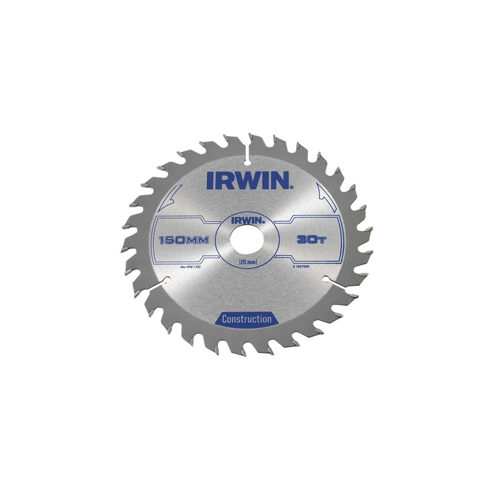 IRWIN Circular Saw Blade 150 x 20mm x 30T ATB