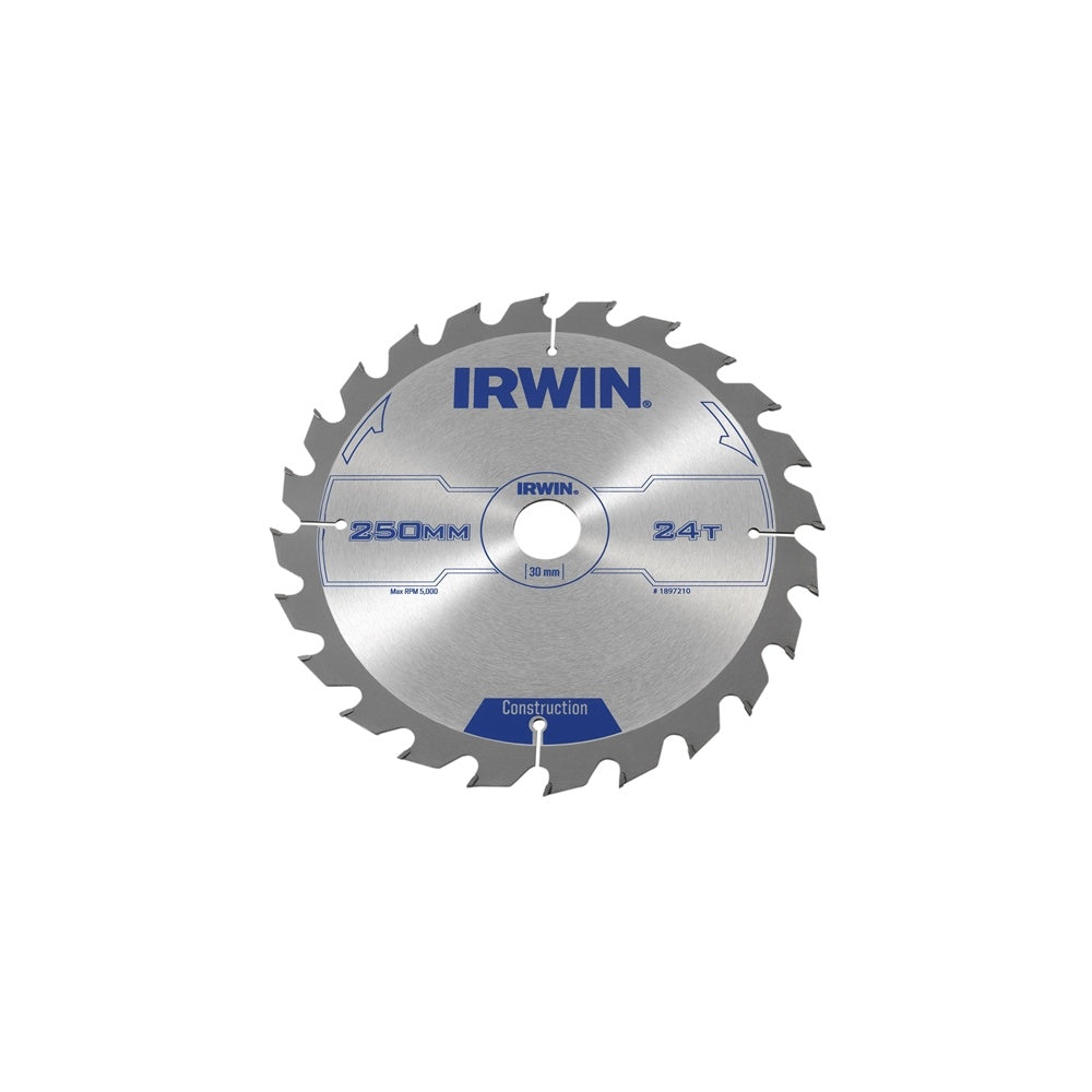 IRWIN Circular Saw Blade 250 x 30mm x 24T ATB