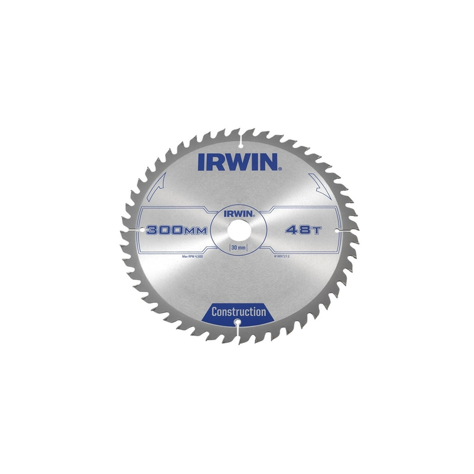IRWIN Circular Saw Blade 300 x 30mm x 48T ATB