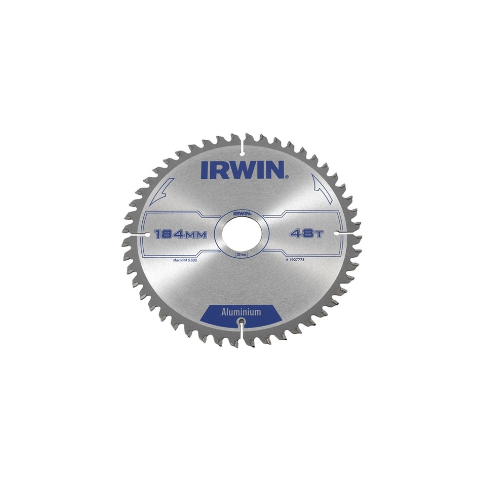 IRWIN Professional Circular Saw Blade 184 x 30mm x 48T - Aluminium