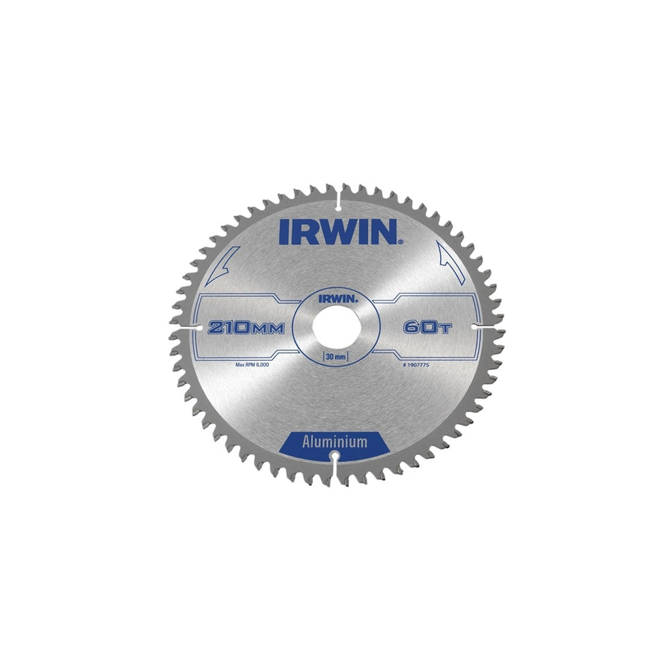 IRWIN Professional Circular Saw Blade 210 x 30mm x 60T - Aluminium