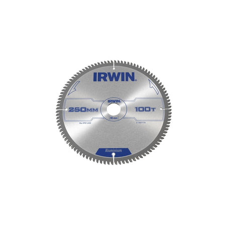 IRWIN Professional Circular Saw Blade 250 x 30mm x 100T - Aluminium
