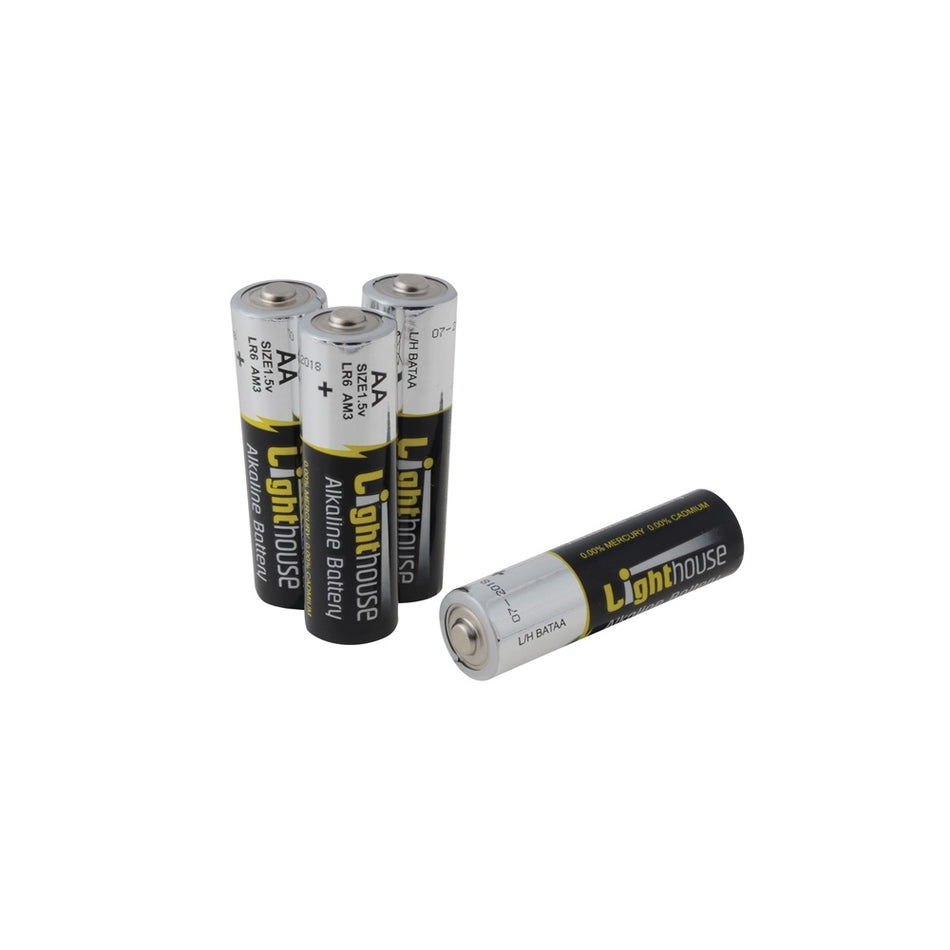 Lighthouse Alkaline Batteries AA LR6 2400mAh Pack of 4