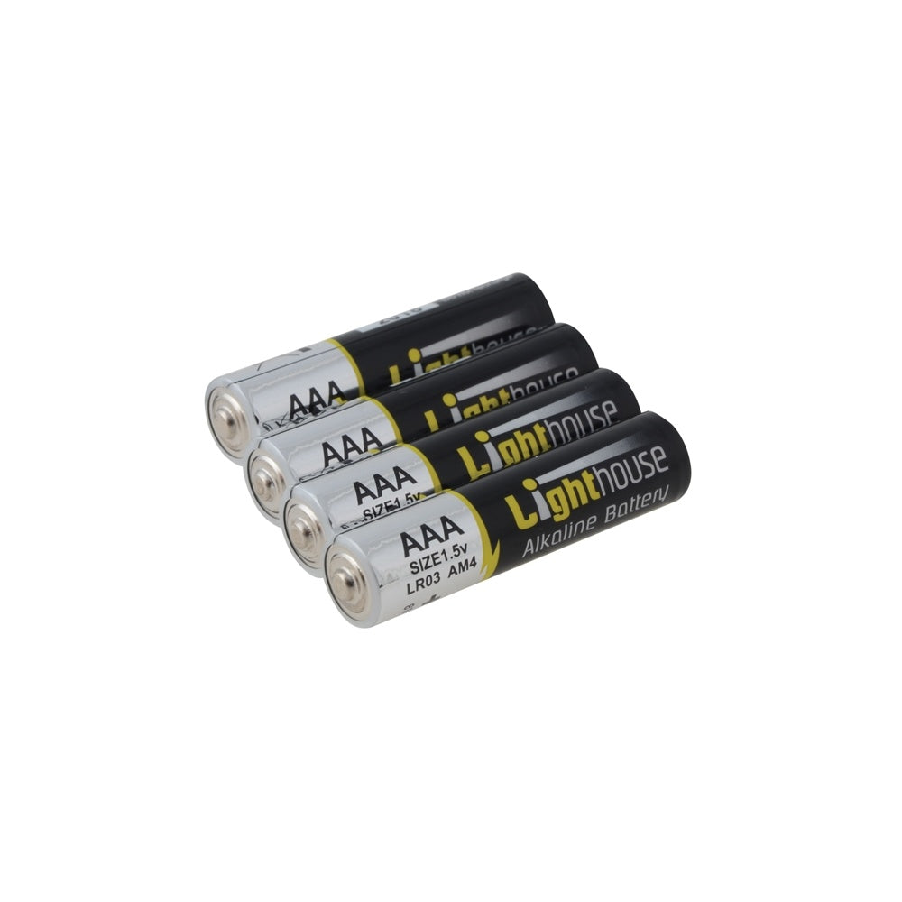 Lighthouse Alkaline Batteries AAA LR03 1120mAh Pack of 4
