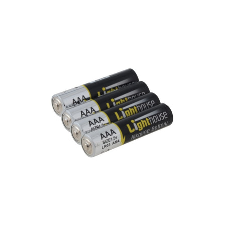 Lighthouse Alkaline Batteries AAA LR03 1120mAh Pack of 4