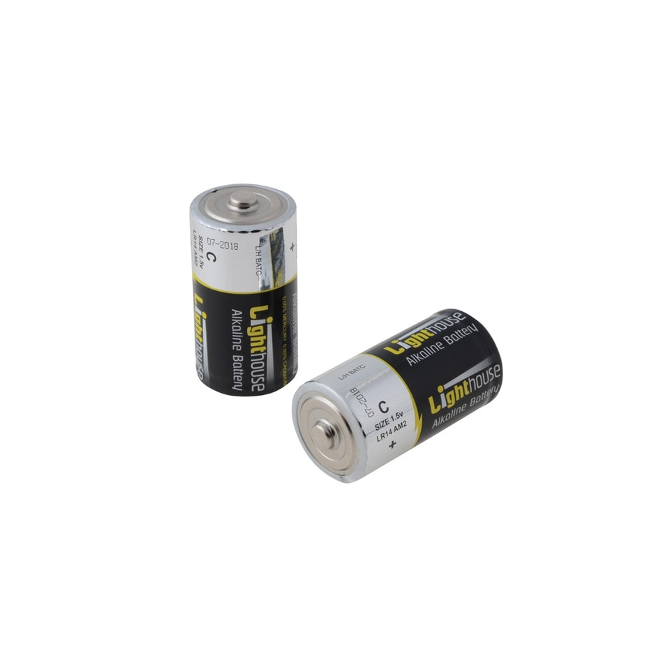 Lighthouse Alkaline Batteries C LR14 6200mAh Pack of 2