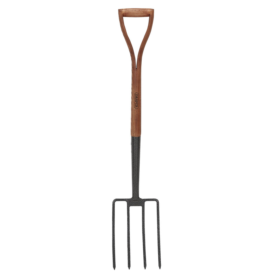 DRAPER Carbon Steel Garden Fork with Ash Handle: Model No.A107EH/I