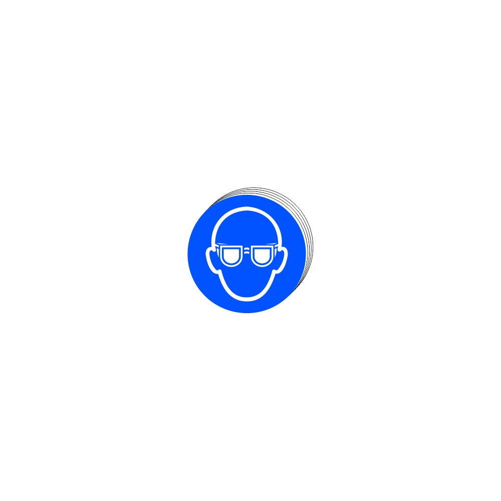 Wear eye protection symbol - SAV (100mm dia.) (Pack of 10)