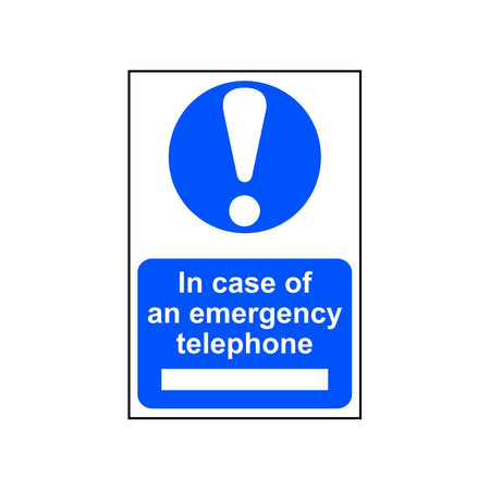 In case of emergency telephone - PVC (200 x 300mm)