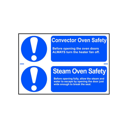 Convector oven safety / Steam oven safety - PVC (300 x 200mm)