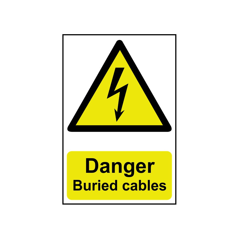 Danger Buried cables - PVC (200 x 300mm)