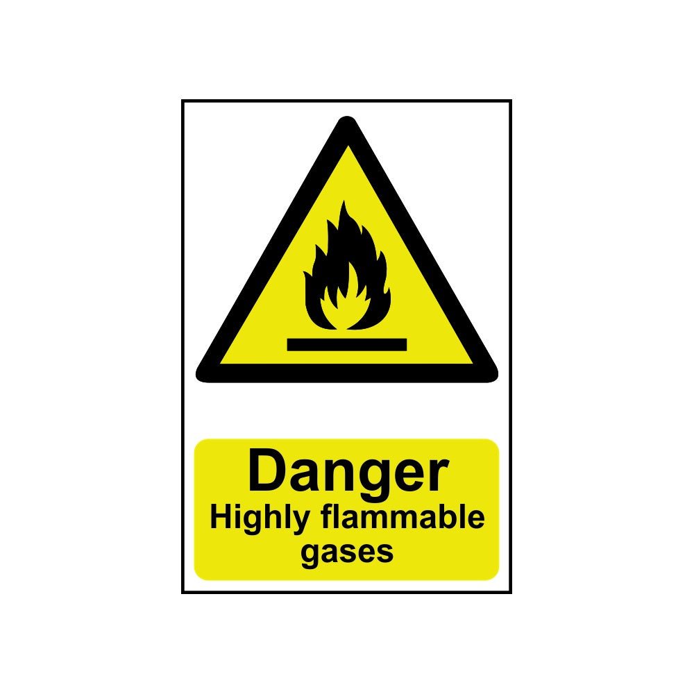 Danger Highly flammable gases - PVC (200 x 300mm)
