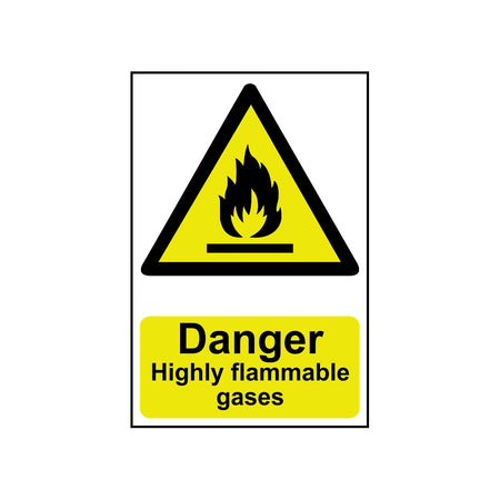 Danger Highly flammable gases - PVC (200 x 300mm)