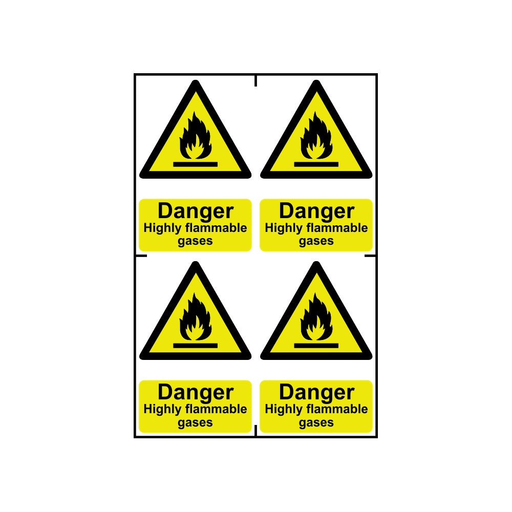 Danger Highly flammable gases - PVC (200 x 300mm)