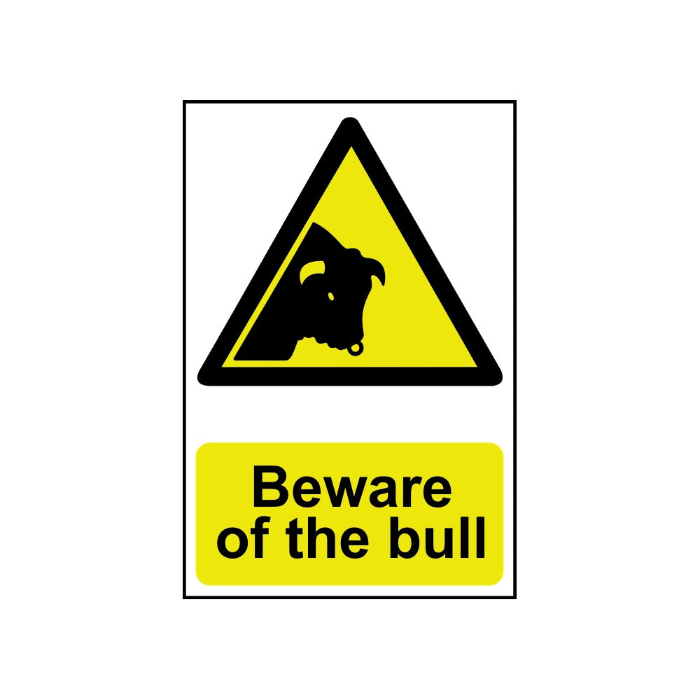 Beware of the bull - PVC (200 x 300mm)