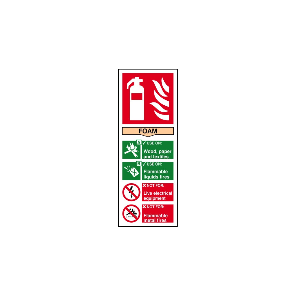 Fire extinguisher composite - Foam - PVC (75 x 200mm)