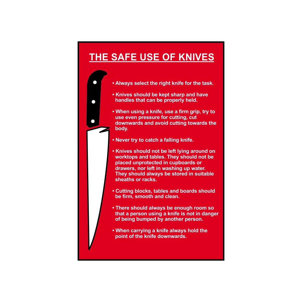 The safe use of knives (Information) - PVC (200 x 300mm)