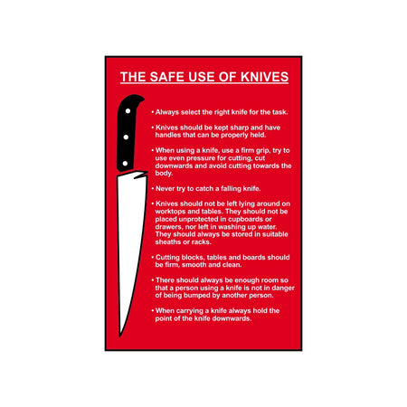 The safe use of knives (Information) - PVC (200 x 300mm)