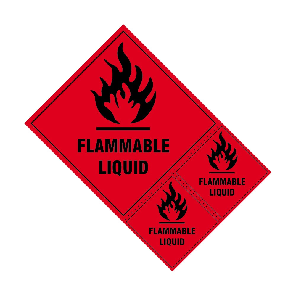 Flammable liquid labels - SAV (200 x 300mm) (Pack of 3) – Cassells ...