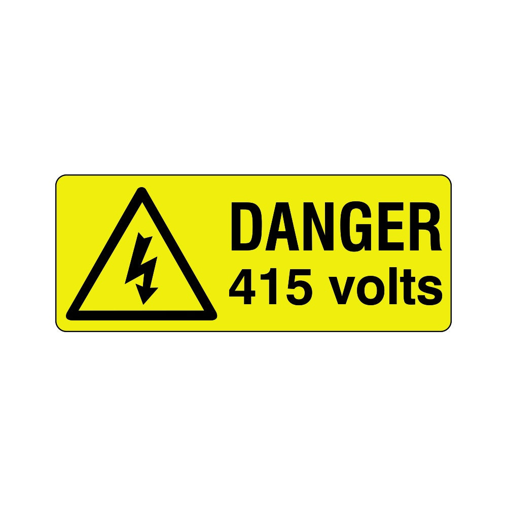 Danger 415 volts - SAV (96 x 38mm, sheet of 15 labels)
