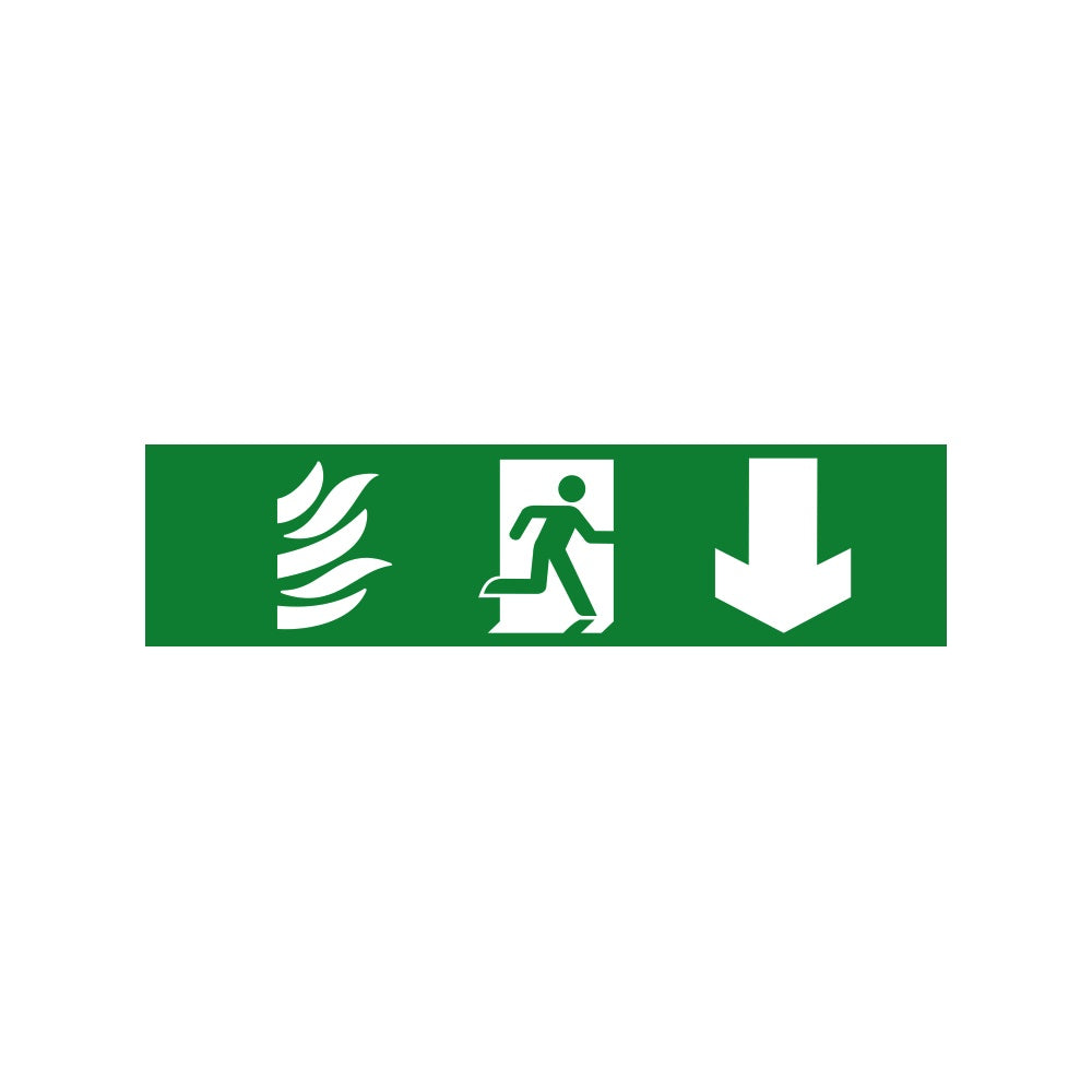 Running man arrow down - PVC (200 x 50mm)