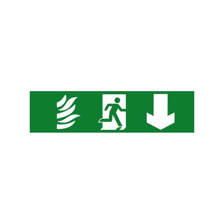 Running man arrow down - PVC (200 x 50mm)