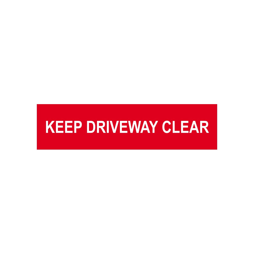 Keep driveway clear - PVC (200 x 50mm)