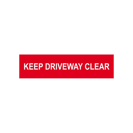 Keep driveway clear - PVC (200 x 50mm)