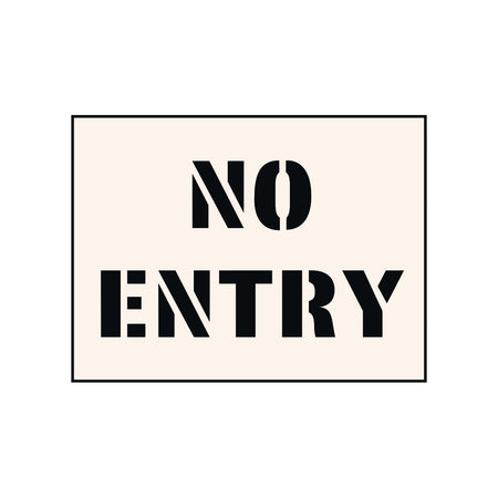 No Entry Stencil (190 x 300mm) – Cassells Industrial Products Ltd