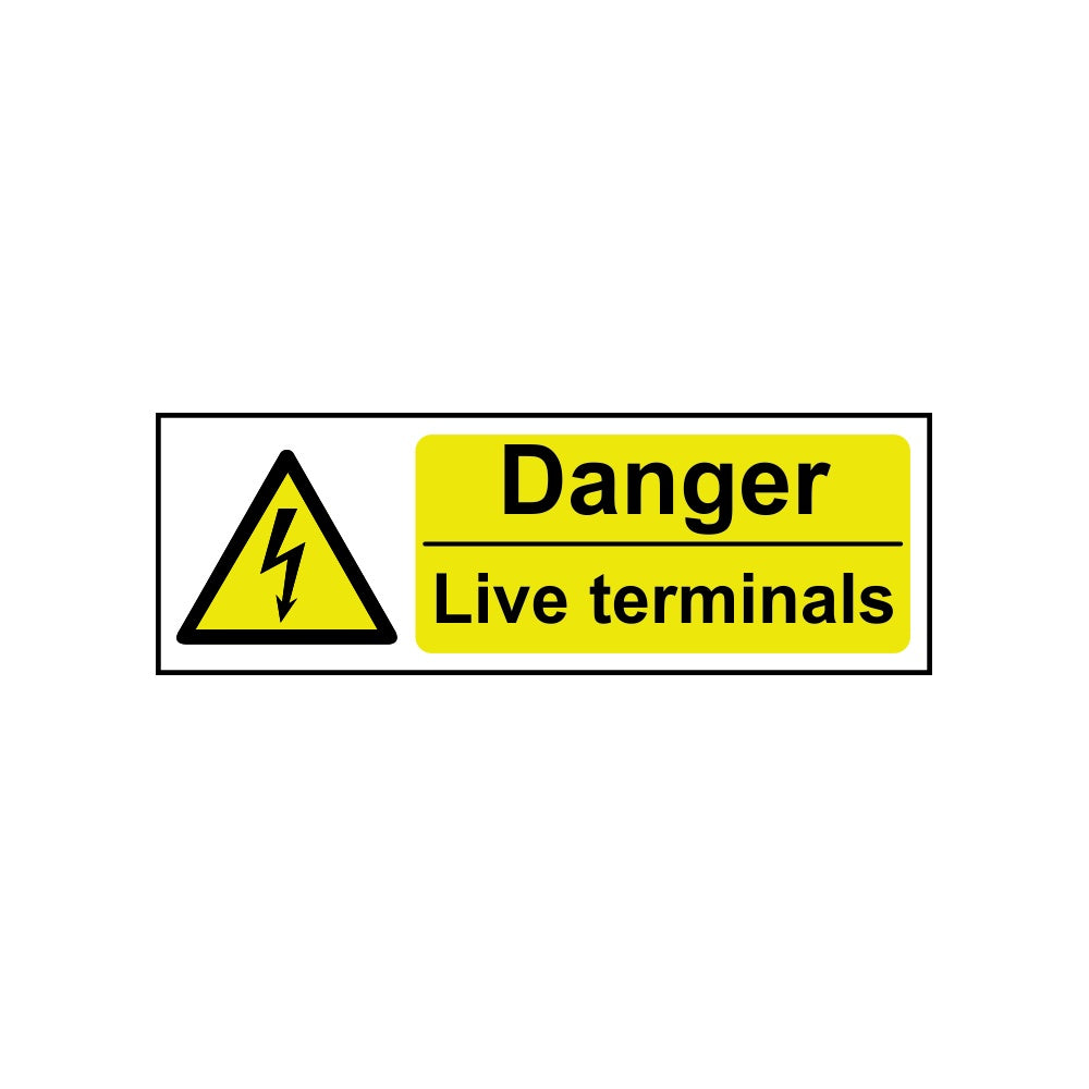 Danger Live terminals - SAV (600 x 200mm)