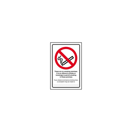 These are no smoking premises. ?It is an offence to smoke - SAV (200 x 300mm)
