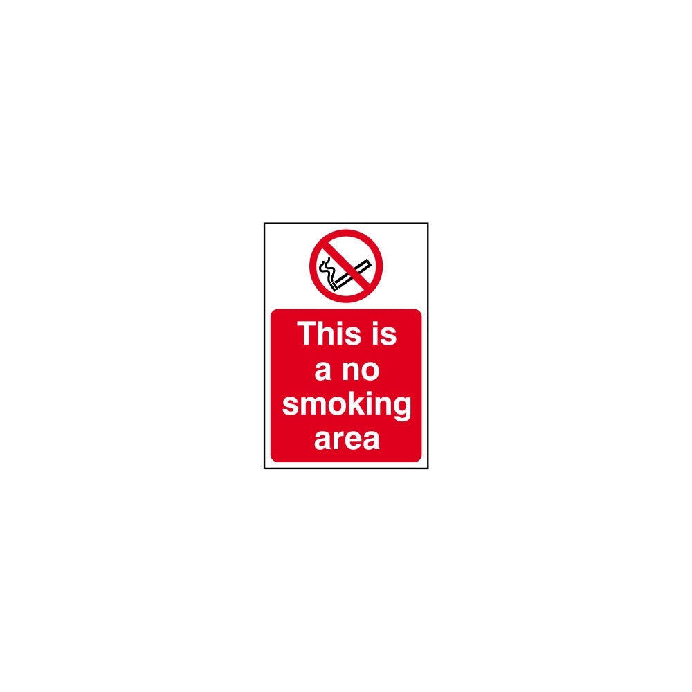 This is a no smoking area - RPVC (400 x 600mm)
