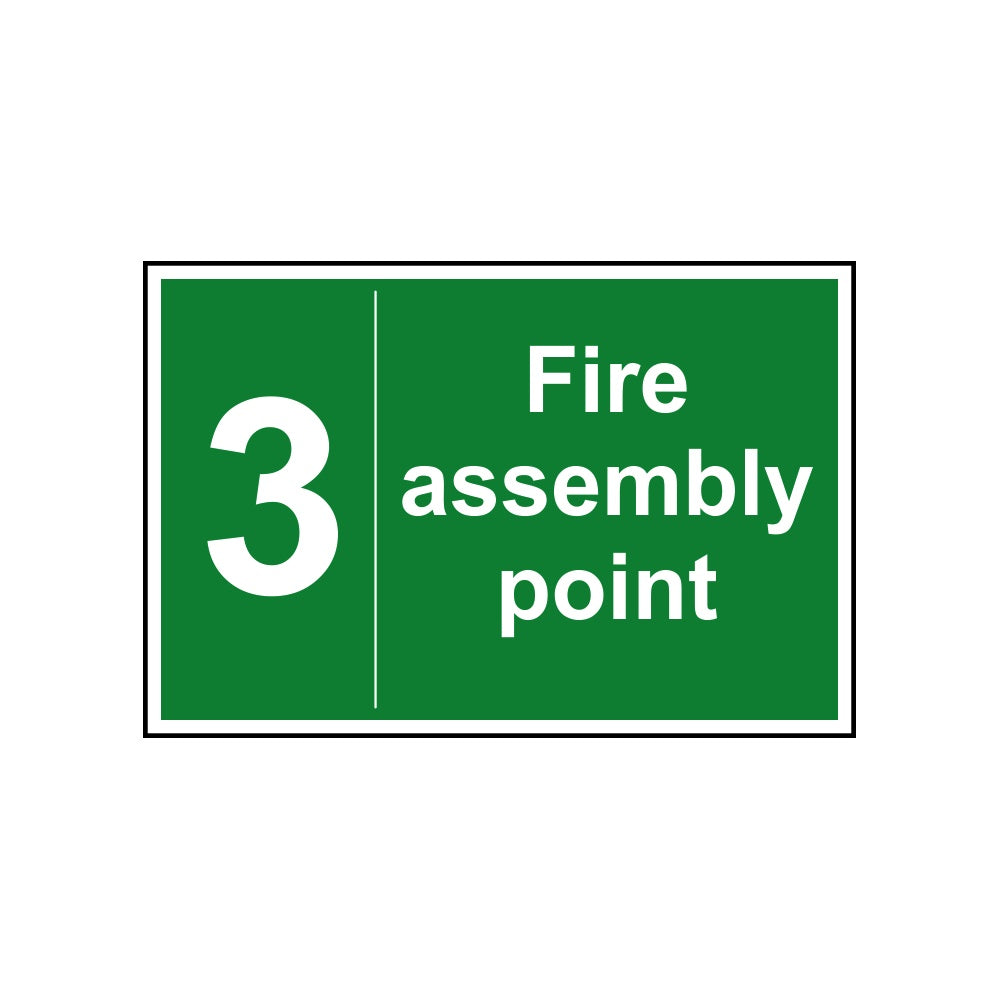 Fire Assembly Point 3 Fire assembly point 3 - SAV (300 x 200mm) – Cassells Industrial ...