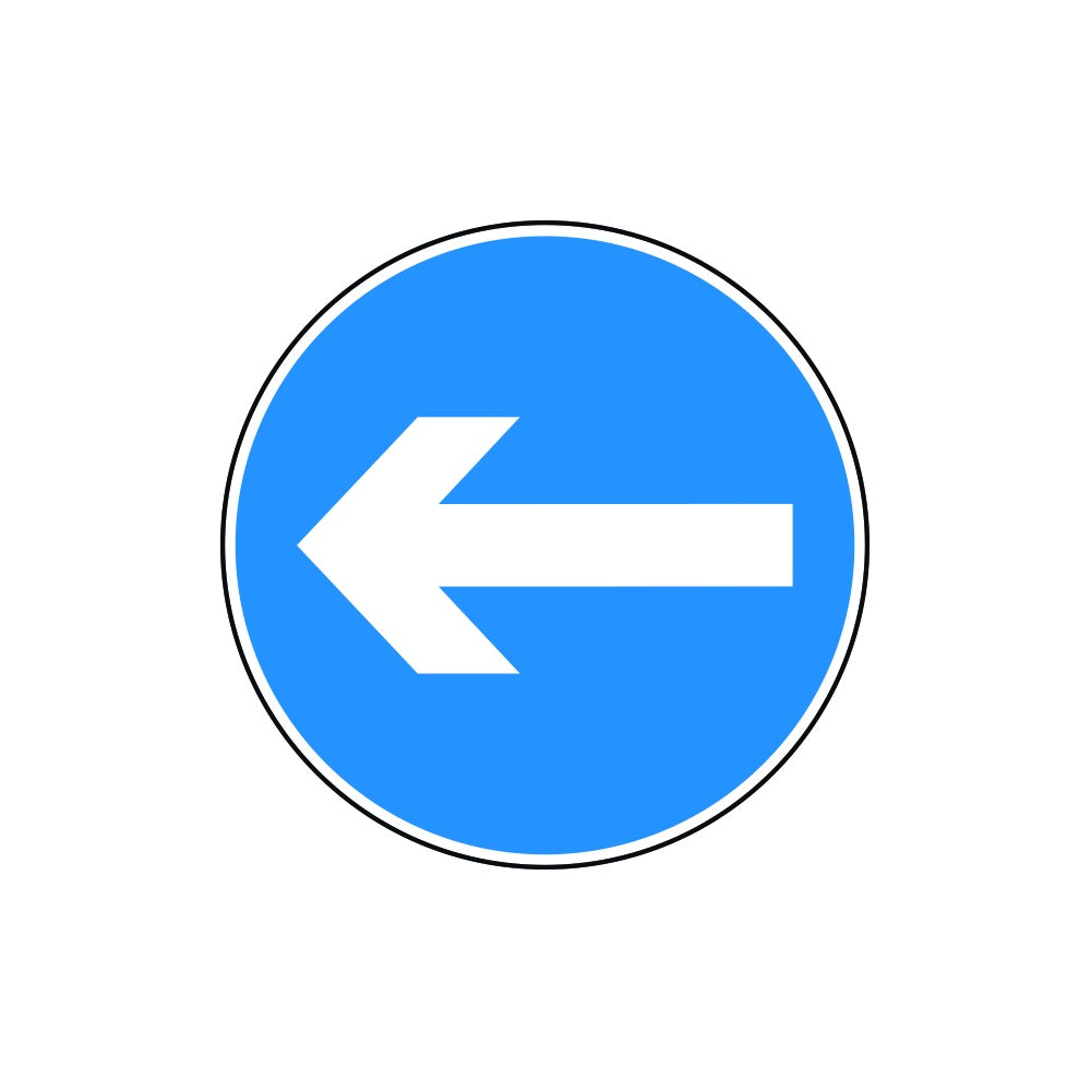Horrizonal Sign 600mm dia. Dibond 'Horizontal Arrow' Road Sign (with channel ...