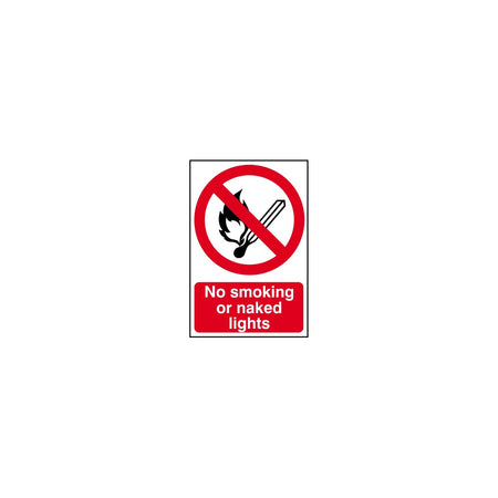 No smoking or naked lights - RPVC (400 x 600mm)