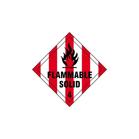 Flammable Solid 4 - SAV Diamond (100 x 100mm) – Cassells Industrial ...