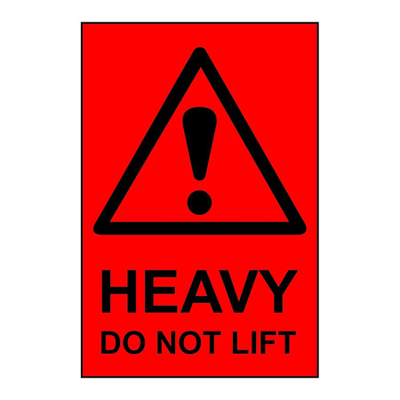 Heavy Do not lift - Paper Packaging Labels (100 x 150mm Roll of 1000)