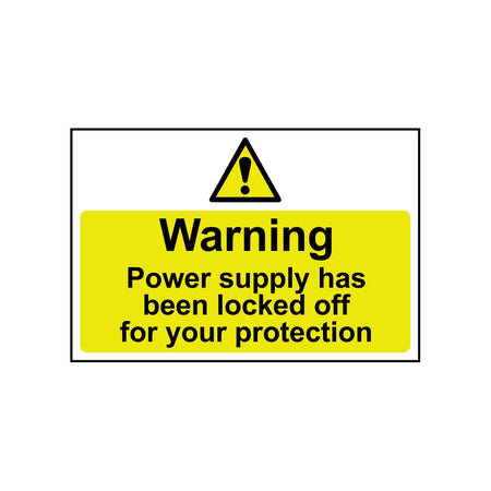 Warning Power supply has been locked off? - RPVC (300 x 200mm)
