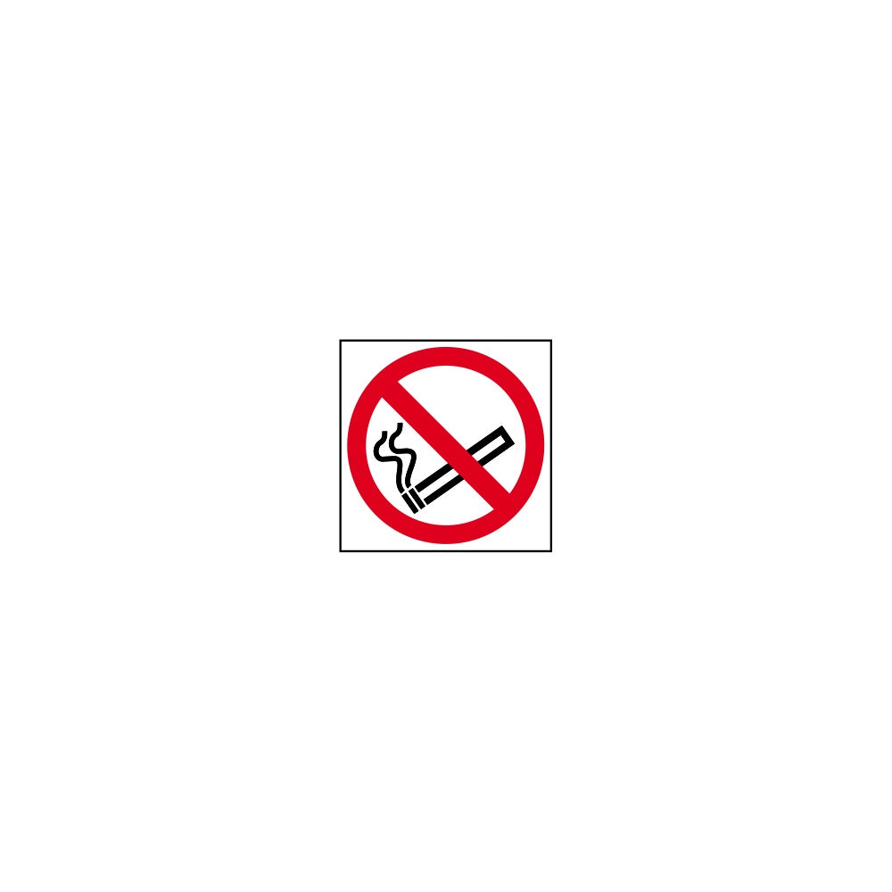 No smoking symbol (Multipack of 20) - PVC (100 x 100mm) (Pack of 20)