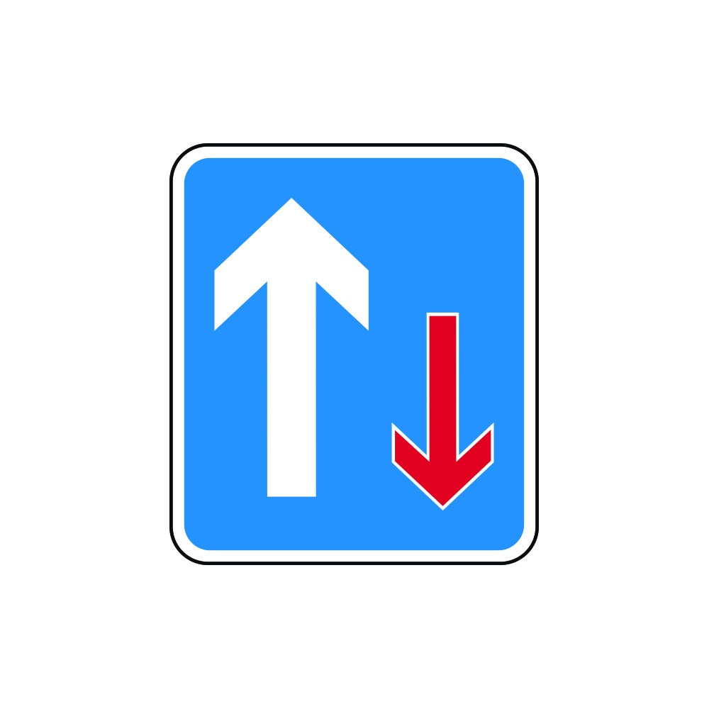 700 x 800mm Dibond 'Give way to oncoming traffic' Road Sign (without channel)