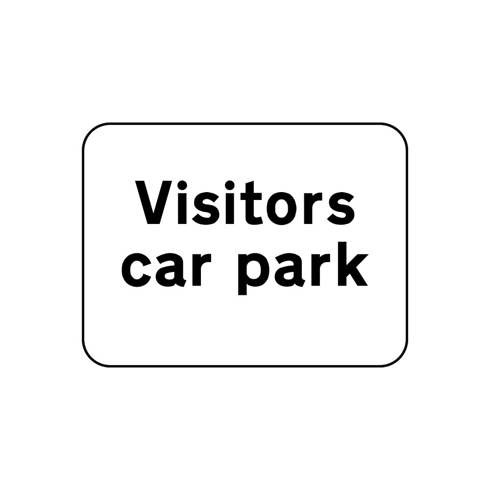 600 x 450mm Dibond 'Visitors Car Park' Road Sign (without channel)