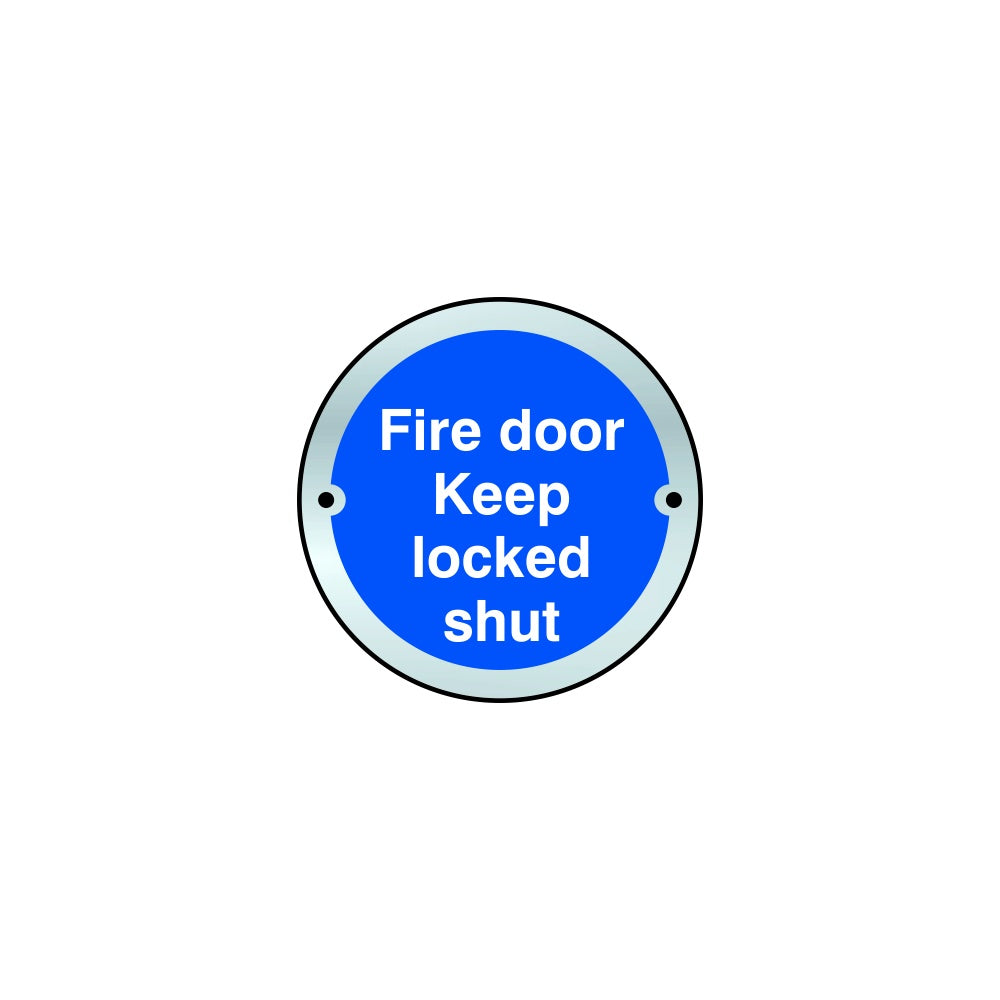 Fire door Keep locked shut door disc - SSS (75mm dia.)