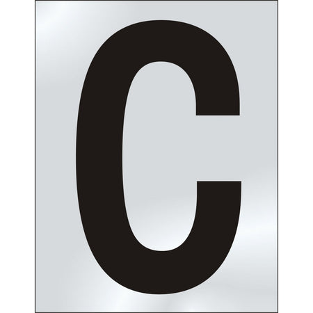 50mm Pol. Chrome Effect - Character 'C'