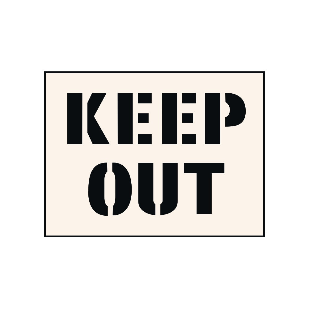 Keep Out Stencil (600 x 800mm) – Cassells Industrial Products Ltd
