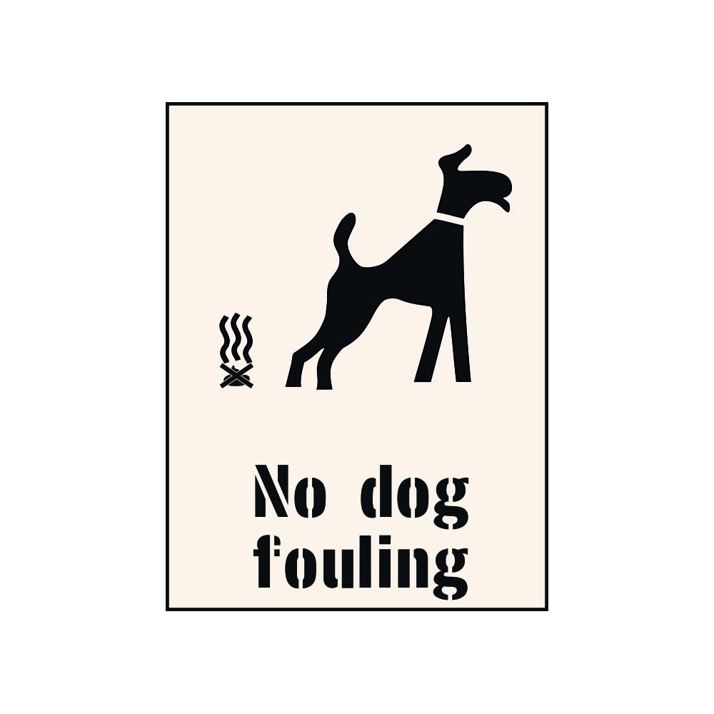 No dog fouling Stencil - 600 x 800mm