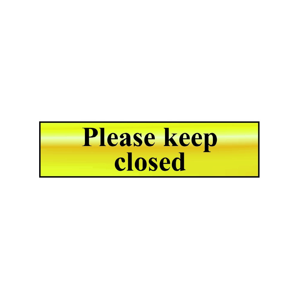 Please keep closed - POL (200 x 50mm)