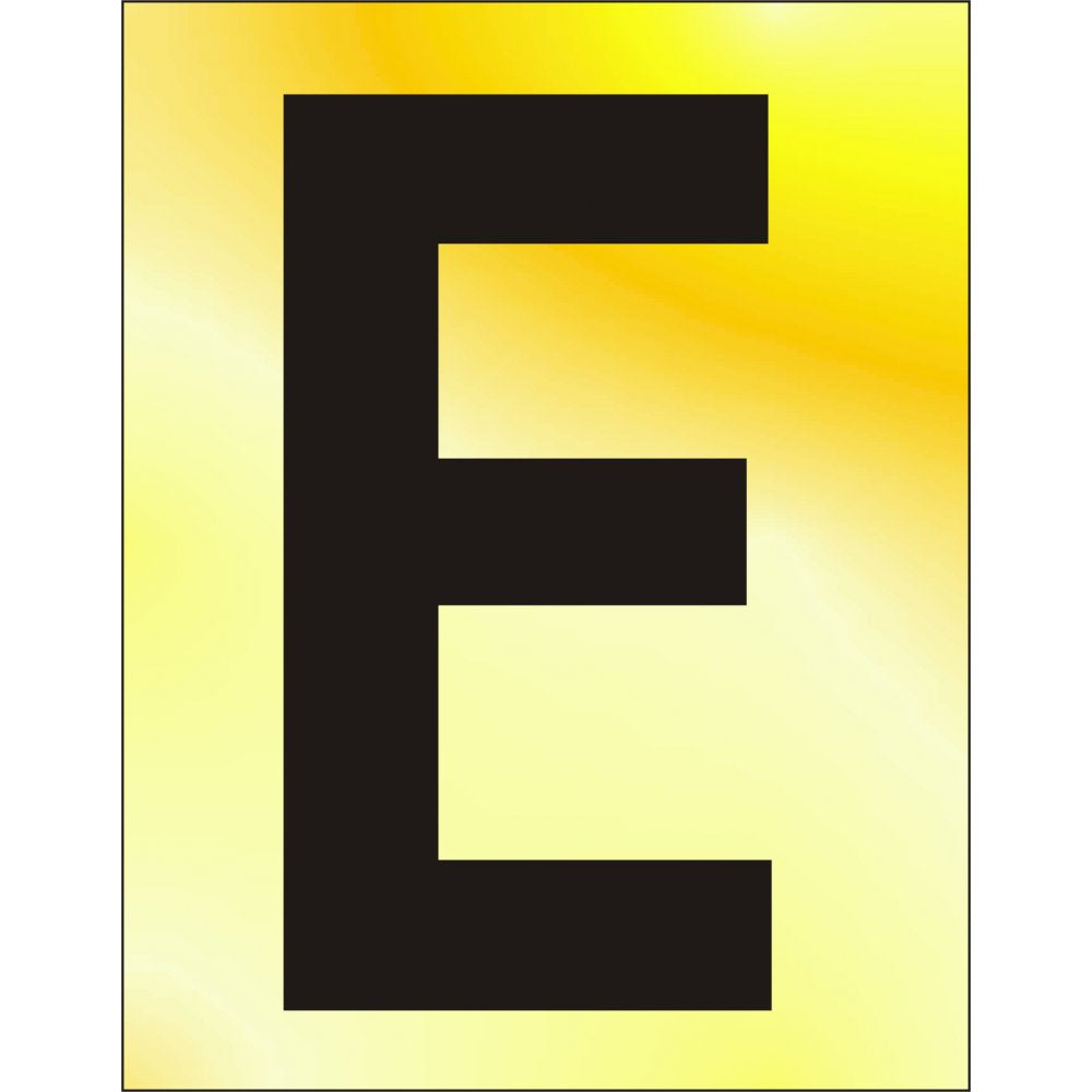 75mm Pol. Gold Effect - Character 'E'