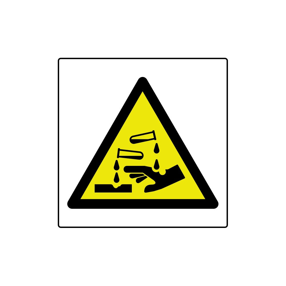 Corrosive symbol - Labels (50 x 50mm Roll of 250)