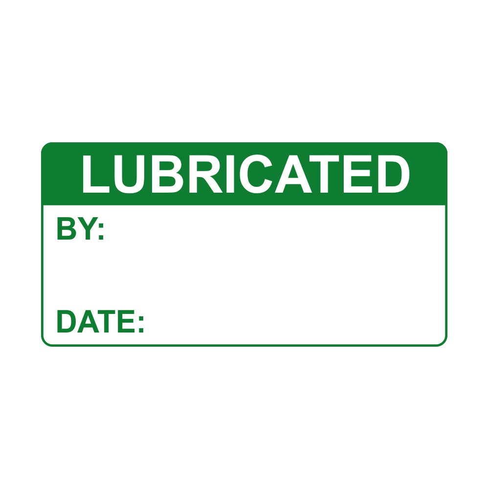 LUBRICATED - Labels (50 x 25mm Roll of 250)