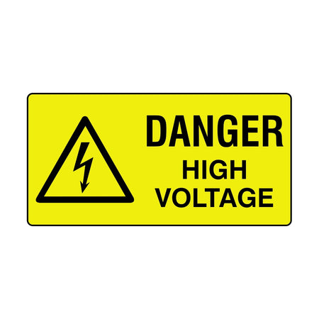 Danger high voltage - Labels (50 x 25mm Roll of 1000)